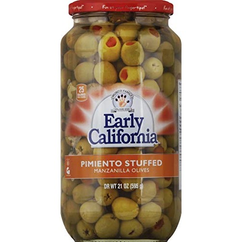 Early California Manzanilla Pimiento Stuffed Olives 21Oz