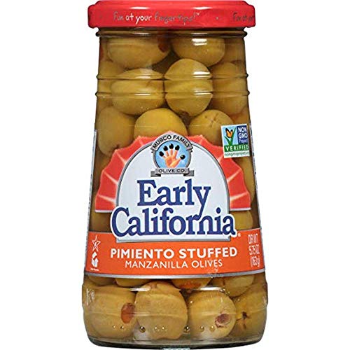 Early California Pimiento Stuffed, Manzanilla Olives, 5.75 Oz, 6