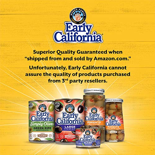 Early California, Ripe Pitted, Extra Large Black Olives, 6 Oz, 8