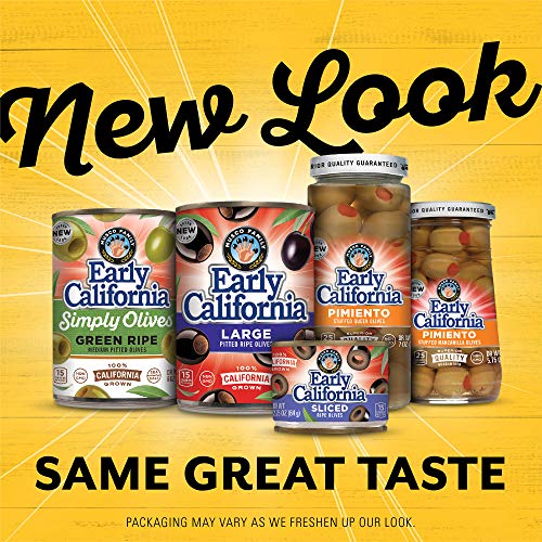 Early California, Ripe Pitted, Medium, Black Olives, 6 Oz