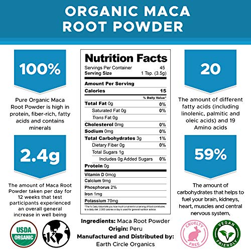 Earth Circle Organics - Organic Maca Root Powder, Natural Superf