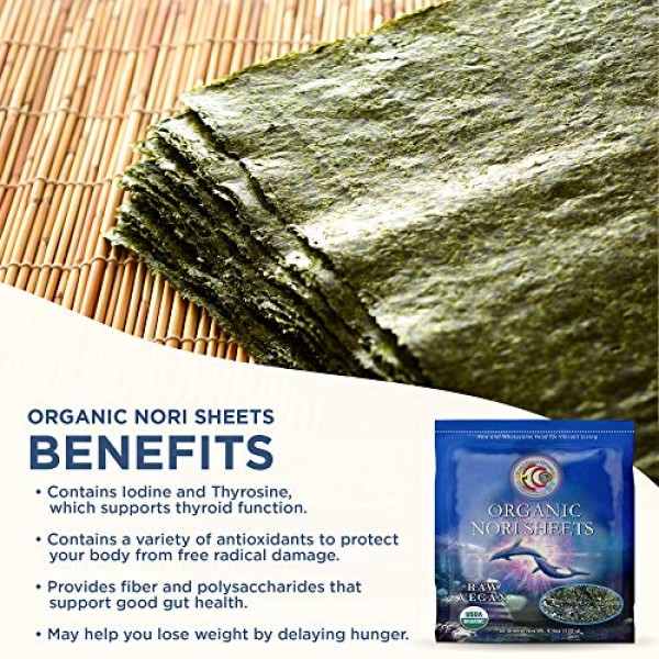 Earth Circle Organics | Raw Certified Organic Sushi Nori Seaweed...