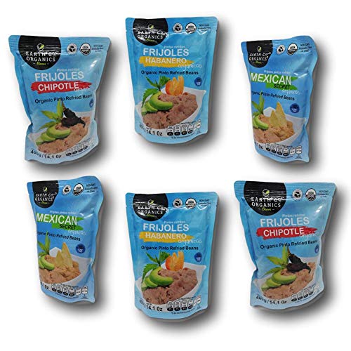 Organic &Amp; Tasty Refried Pinto Beans 6 Pack; Habanero, Chipotle,