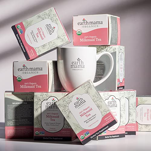 Earth Mama Milkmaid Lactation Tea | 100% Organic, Herbal Breastf...