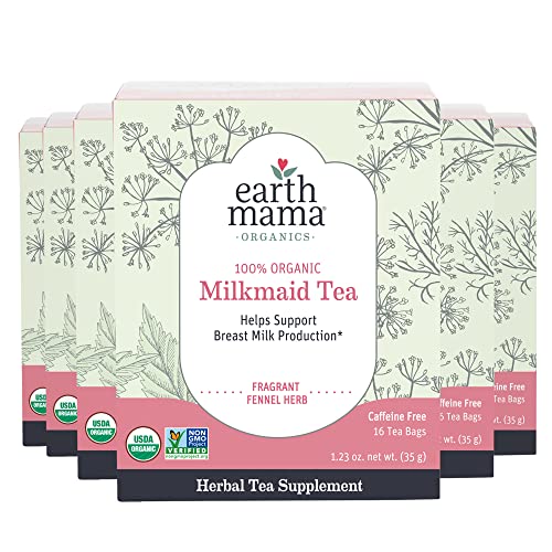 Earth Mama Milkmaid Lactation Tea | 100% Organic, Herbal Breastf...