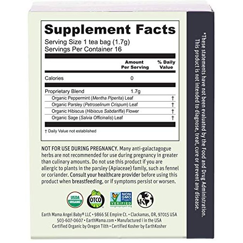 Earth Mama Organic No More Milk Tea Bags For Weaning To Help Red