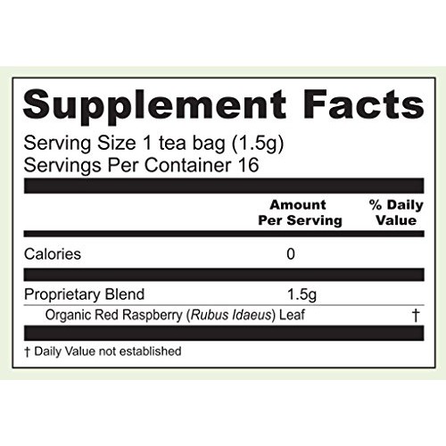 Earth Mama Organic Raspberry Leaf Tea Bags For Labor Tonic And M