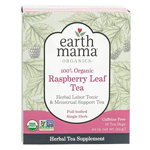 Earth Mama Organic Raspberry Leaf Tea Bags For Labor Tonic And M