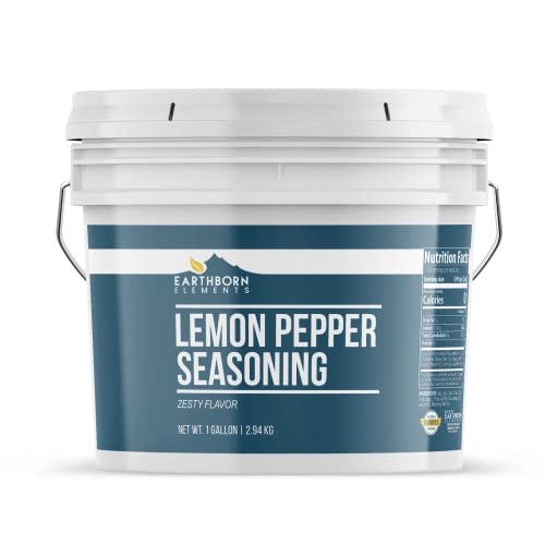 Earthborn Elements Lemon Pepper Seasoning 1 Gallon, Spice Blend,...