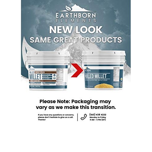 Hulled Millet, 1 Gallon Bucket By Earthborn Elements, Gluten-Fre