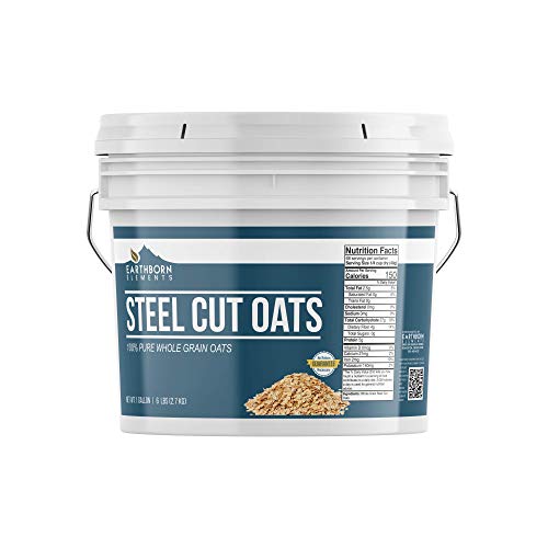 Steel Cut Oats, 1 Gallon Bucket 6 Lbs By Earthborn Elements, A
