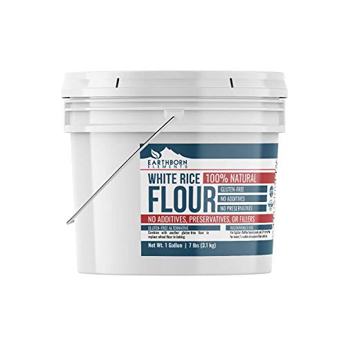 White Rice Flour 1 Gallon Bucket By Earthborn Elements, Gluten