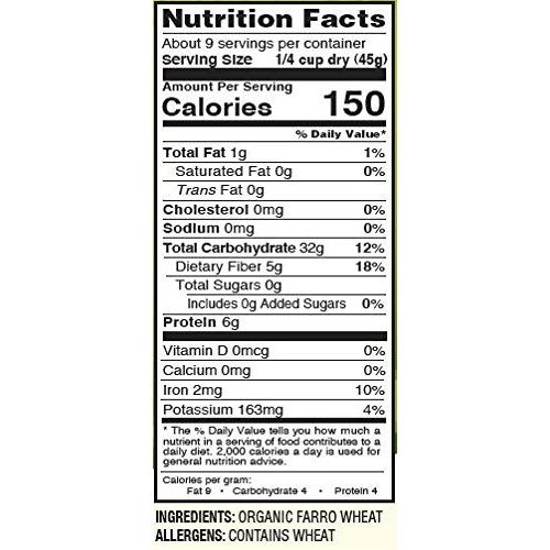 Natures Earthly Choice Italian Pearled Farro, Organic, 14-Oun