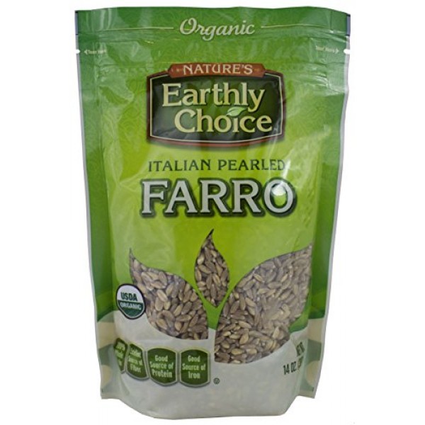 Natures Earthly Choice Italian Pearled Farro, Organic, 14-Oun