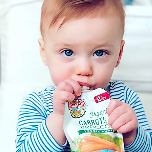 Earths Best Organic Stage 2 Baby Food, Carrots And Broccoli, 3.