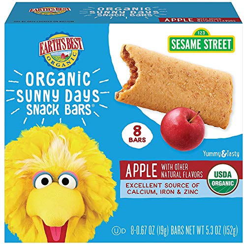 Earths Best Sesame Street Apple Sunny Days Snack Bars - 8 Bars