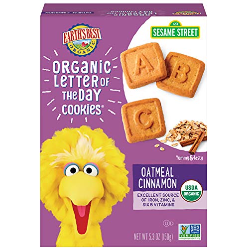Earths Best Organic Cookies, Toddler Snacks, Oatmeal Cinnamon,