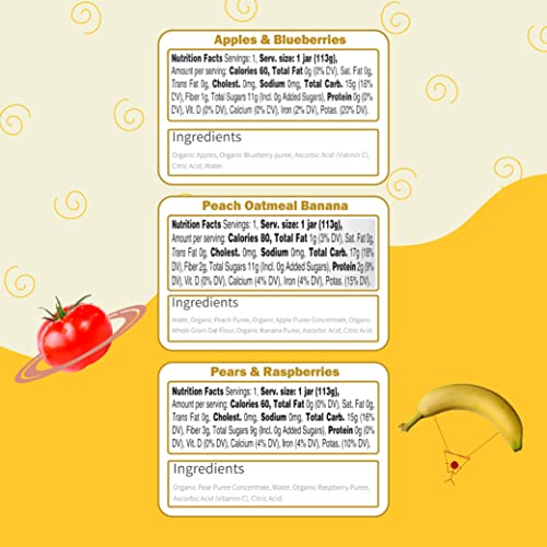 Earths Best Organic Baby Food Jars, Stage 2 Fruit Puree For Bab