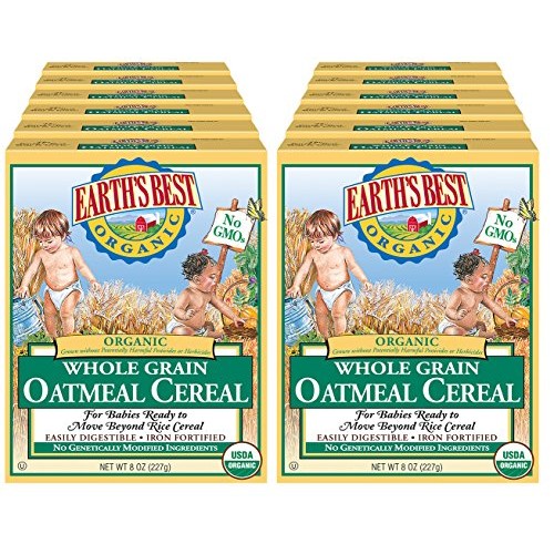 Earths Best Organic Infant Cereal, Whole Grain Oatmeal, 8