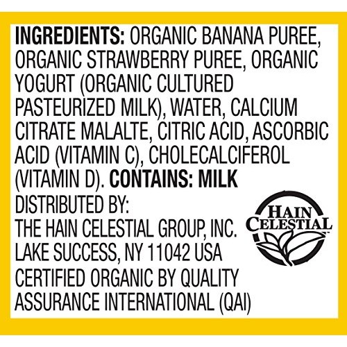 Earths Best Organic Fruit Yogurt Smoothie, Strawberry Banana, 4