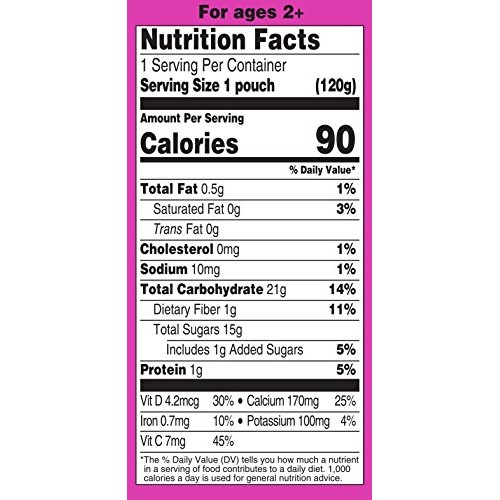 Earths Best Organic Sesame Street Toddler Fruit Yogurt Smoothie