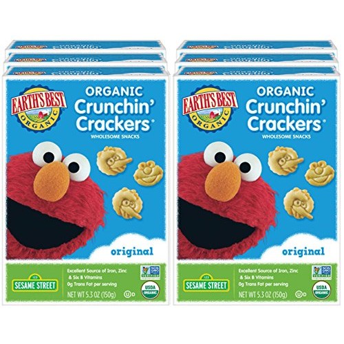 Earths Best Organic Sesame Street Toddler Crunchin Crackers, O