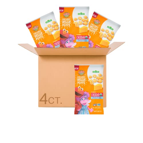 Earths Best Organic Sesame Street Toddler Snacks Veggie Puffs 1
