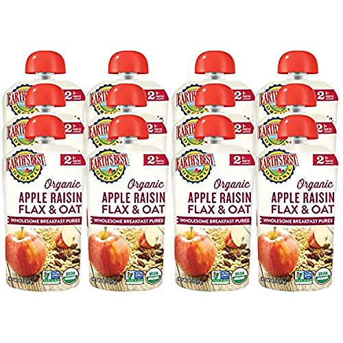Earths Best Organic Stage 2 Baby Food, Apple Raisin Breakfast,