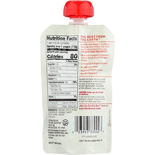 Earths Best Organic Stage 2 Baby Food, Sweet Potato &Amp; Beets, 3.