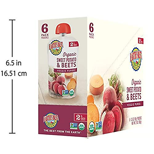 Earths Best Organic Stage 2 Baby Food, Sweet Potato &Amp; Beets, 3.