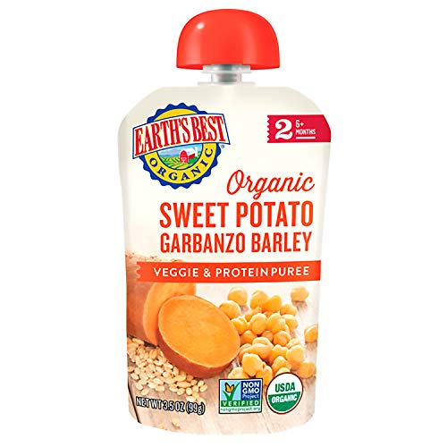 Earths Best Organic Stage 2 Baby Food, Sweet Potato Garbanzo An