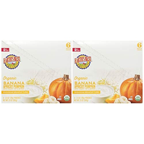 Earths Best Organic Stage 2 Breakfast Baby Food, Banana Apricot