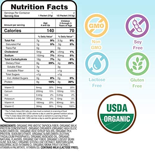 Earthshake Organic Kids Nutritional Protein Shake, Vanilla - Non