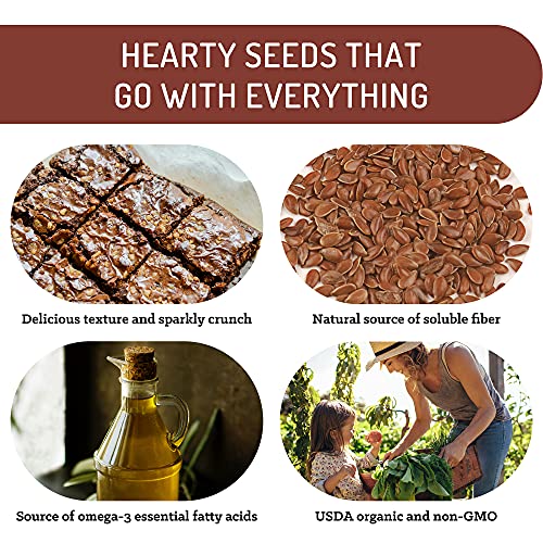 Whole Flax Seed Organic | Raw Brown Flaxseed | Usda Organic &Amp; No