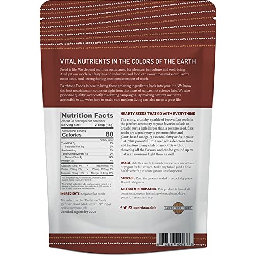 Whole Flax Seed Organic | Raw Brown Flaxseed | Usda Organic &Amp; No