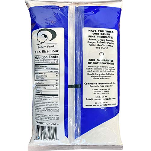 Eastern Feast - Rice Flour, 4 Lbs 1.81 Kg, Product Of Usa