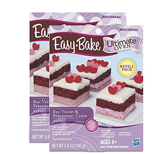 Easy Bake Refill Red Velvet &Amp; Strawberry Cakes Refill - 2 Pack -