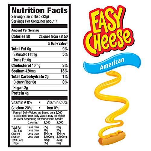 Easy Cheese American Cheese Snack, 8 Oz