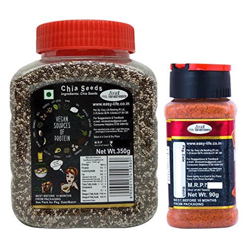 Easy Life Combo Pack Of Chia Seed 350G And Mace Powder 90G