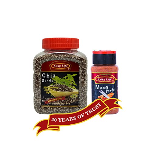 Easy Life Combo Pack Of Chia Seed 350G And Mace Powder 90G