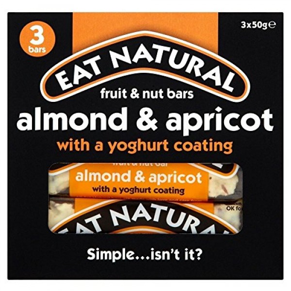 Eat Natural Yoghurt Coated Almond & Apricot Bars 3x50g - Pack ...