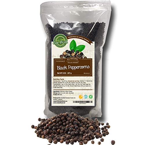 Black Peppercorns Whole | 8 Oz Reseable Bag , Bulk | Premium Gra Black Peppercorns Whole | 8 Oz Reseable Bag , Bulk | Premium Gra