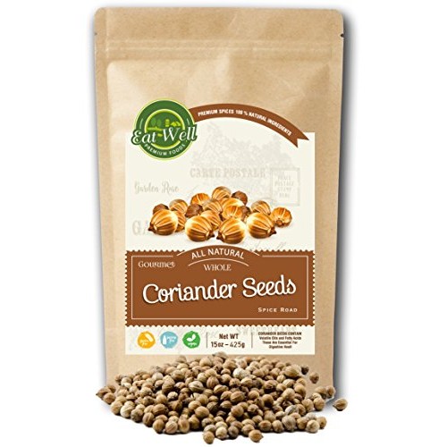 Coriander Seeds Whole | 15 Oz - 425 G Reseable Bag | 100% Natura