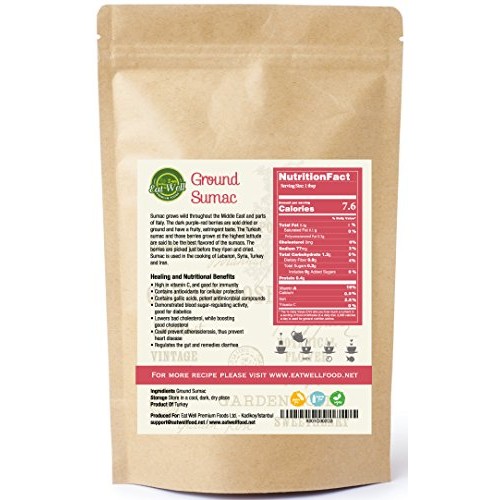 Sumac Spice Powder | 15 Oz - 425 G Reseable Bag | Bulk Ground Su