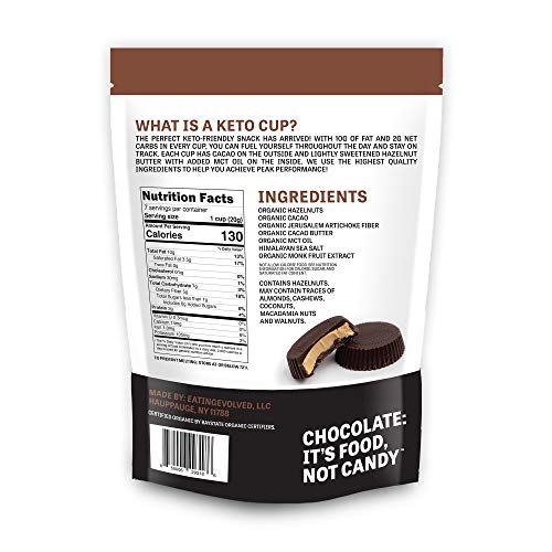 Evolved Chocolate Hazelnut Butter Keto Cups - Dark Chocolate, Ve