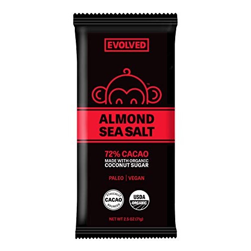Evolved Chocolate - Organic Almond Sea Salt Chocolate Bar - 72%