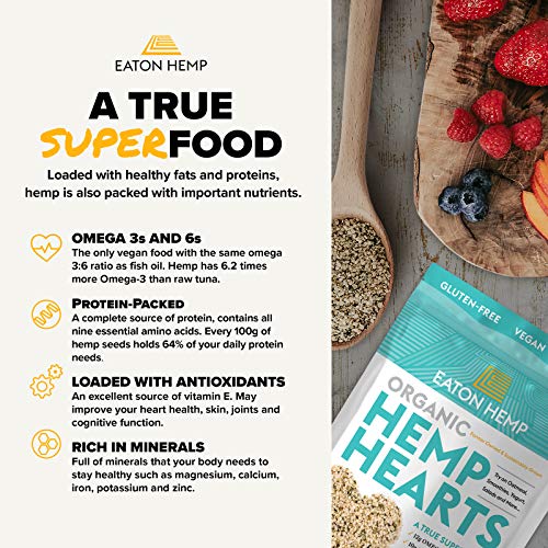 Usda Organic Eaton Hemp Hearts | Complete 10G Protein Rich Super