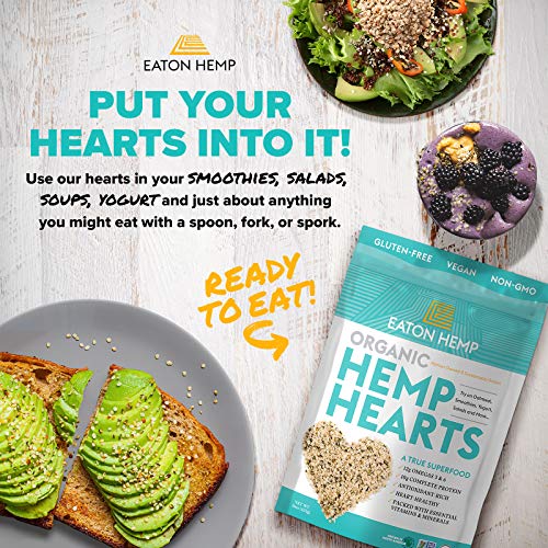 Usda Organic Eaton Hemp Hearts | Complete 10G Protein Rich Super