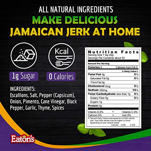 Eatons Jamaican Jerk Seasoning Hot 312G 11 Oz