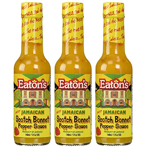 Eatons Jamaican Scotch Bonnet Pepper Sauce 5 Ounce Pack Of 3